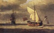 VELDE, Willem van de, the Younger The Yacht Royal Escape Close-hauled in a Breeze Spain oil painting artist
